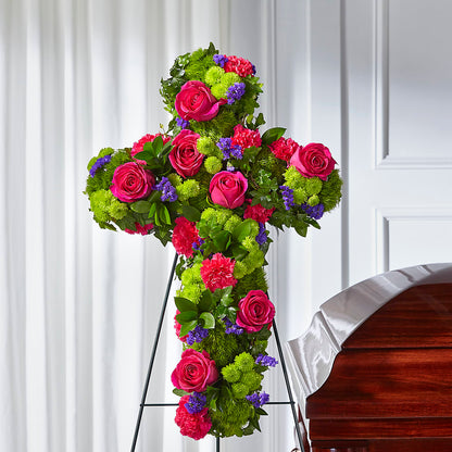 Tribute Rose Floral Cross –  Mano Florist, Dearborn Heights MI